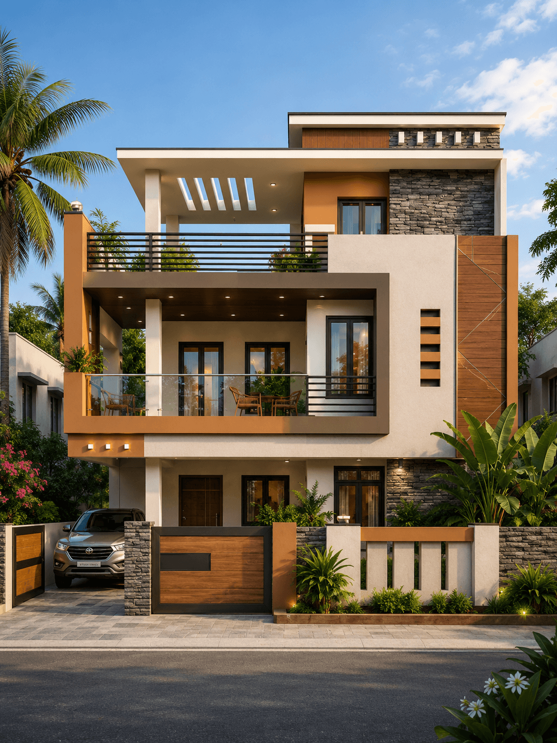 Modern Luxury G+1 House Design