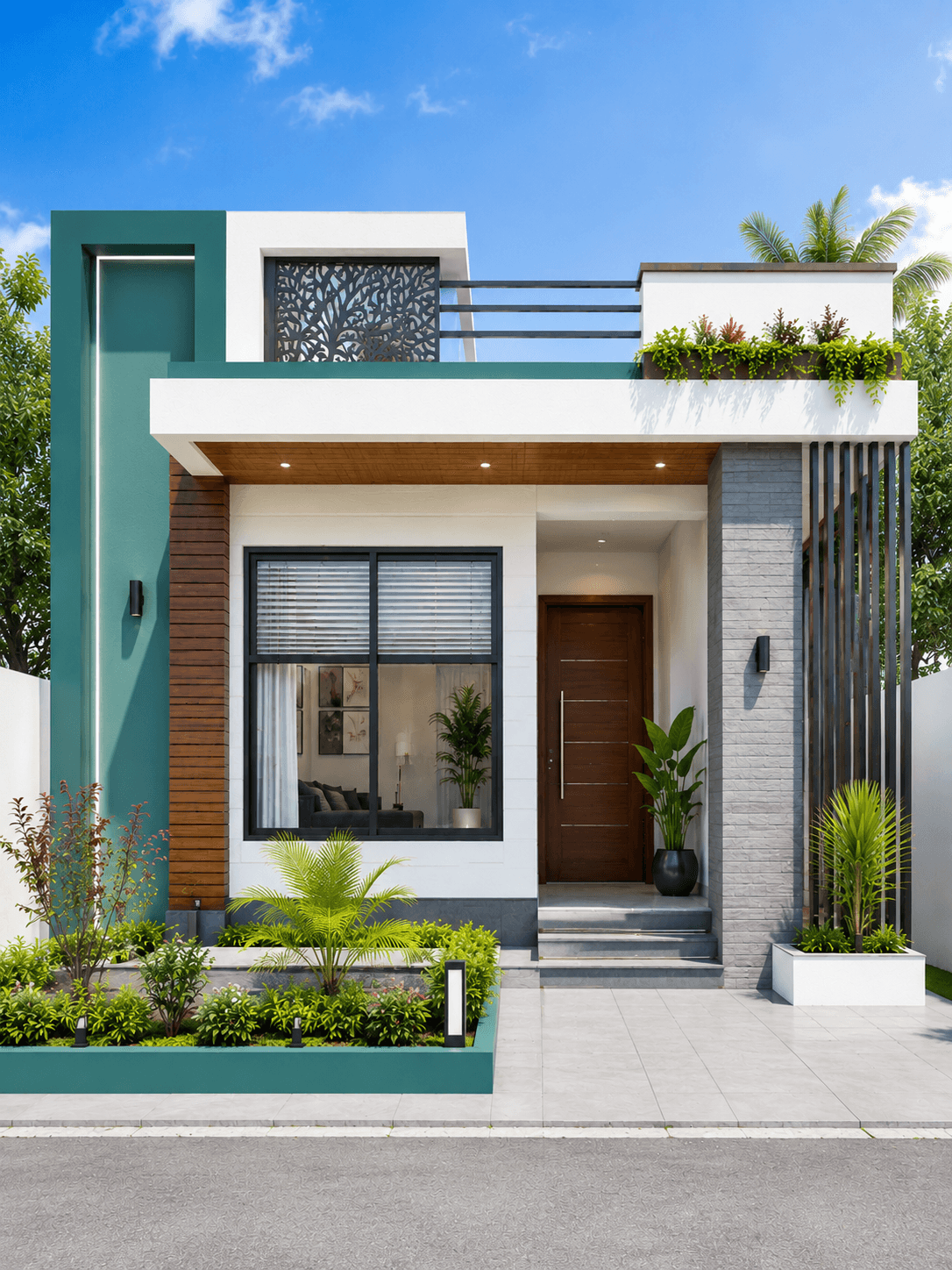 Modern Single Floor House Design