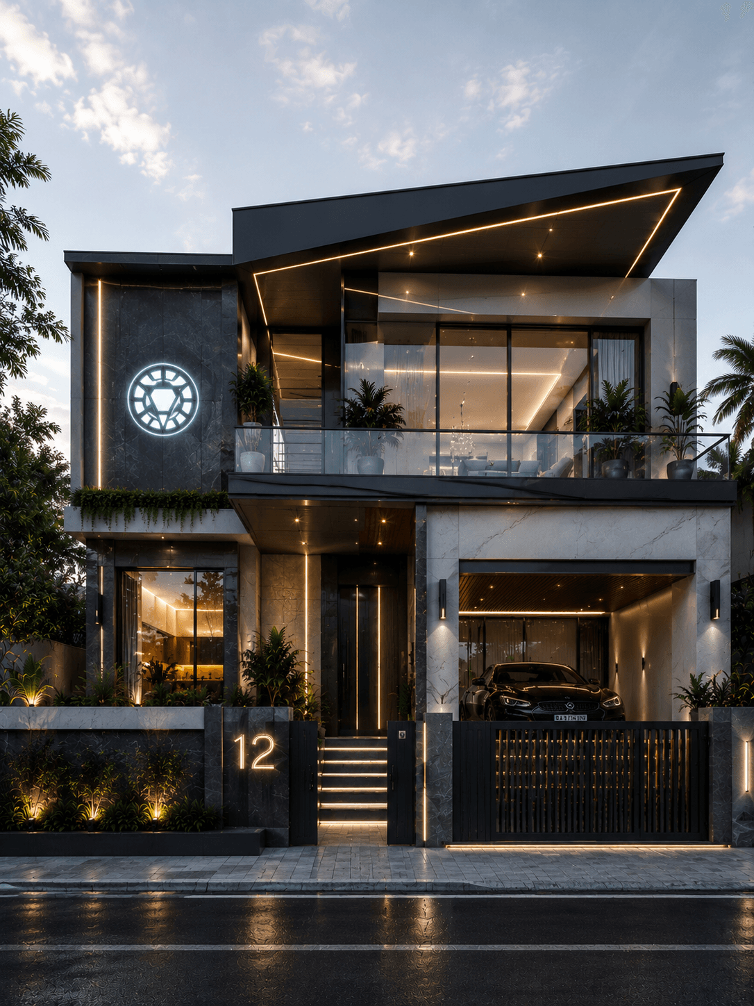 Luxury Futuristic Smart Home Design (G+1)